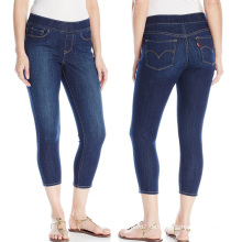 Großhandel 3/4 lange Baumwolle Freizeit Denim Jeans für Frauen